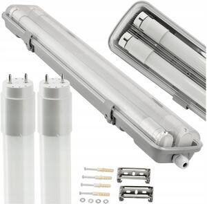 BERGE Hermetické LED svítidlo 60cm + 2x LED trubice neutrální bílá