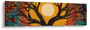 Obraz - Slunce v koruně stromu života (170x50 cm)