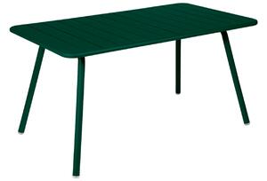 Tmavě zelený kovový stůl Fermob Luxembourg 143 x 80 cm