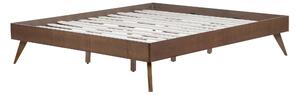 Manželská postel 180 cm BERRY (s roštem) (tmavé dřevo). 1007181