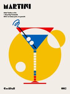 Ilustrace Martini Bauhaus Cocktail, Retrodrome