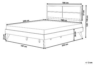 Manželská postel 180 cm POSE (s roštem) (tmavé dřevo). 1007425