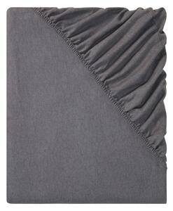 Livarno home Napínací prostěradlo z jemného flanelu, 90–100 x 200 cm (tmavě šedá) (100394362002)
