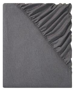 Livarno home Napínací prostěradlo z jemného flanelu, 90–100 x 200 cm (tmavě šedá) (100394362002)