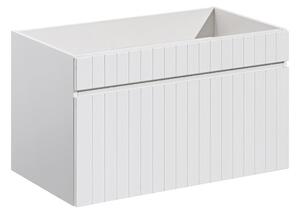Koupelnová skříňka s umyvadlem a deskou ICONIC White DU80/1 | 80 cm