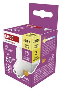 EMOS LED žárovka Classic MR16 / GU10 / 7 W (60 W) / 800 lm / teplá bílá / stmívatelná 1525740236