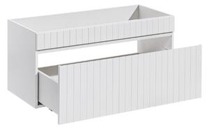 Koupelnová skříňka s umyvadlem a deskou ICONIC White DU100/1 | 100 cm
