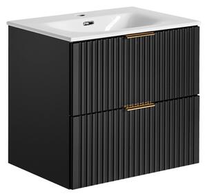 Koupelnová skříňka s umyvadlem ADEL Black U60/1 | 60 cm