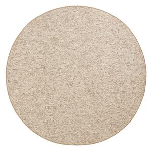 Světle hnědý kulatý koberec ø 133 cm Wolly – BT Carpet
