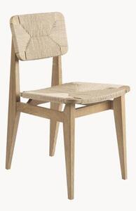 Dřevěná židle z dubového dřeva a vypleteným sedákem C-Chair
