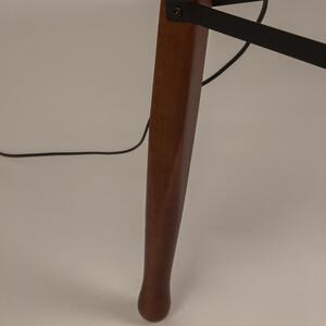 Hnědá dřevěná stojací lampa DUTCHBONE RIF 154 cm