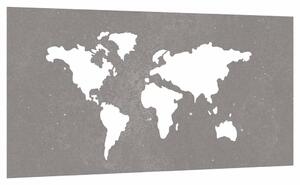Zahradní nástěnná dekorace 105x55 cm cortenová ocel Mapa světa