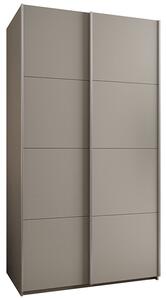 Šatní skříň LUX 1 s posuvnými dveřmi, 130×245,5×64 Kašmír / stříbrné
