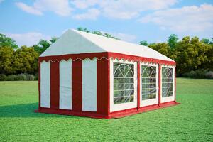Párty stan 3x6 m STANDARD - ohnivzdorný barva Červeno-bílá