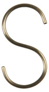 Kovový háček S-hook Antique Brass 13 cm