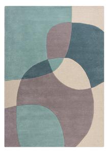 Modro-béžový vlněný koberec 170x120 cm Glow - Flair Rugs