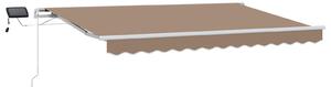 Stahovací markýza Taupe 350 x 250 cm Látka a hliník