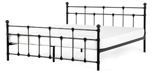 Manželská postel 180 cm LUXO (s roštem) (černá). 1007327
