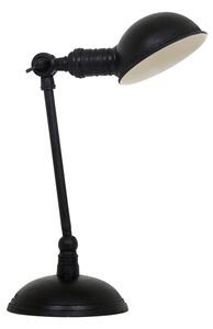 Kovová stolní lampa BRAD Barva: spálená černá