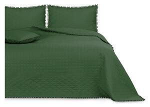 Lahvově zelený přehoz na postel AmeliaHome Meadore, 170 x 210 cm