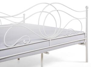 Manželská postel 160 cm LAURA (s roštem) (bílá). 1007328