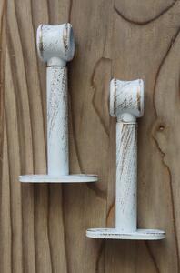 Kovová konzole - 9 cm - bílá