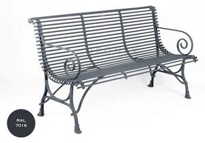 Kovová lavice Arras B3 Barva: Ruby Red - RAL 3003, Galvanizace: Nic