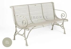Kovová lavice Arras B3 Barva: Ruby Red - RAL 3003, Galvanizace: Nic