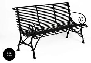 Kovová lavice Arras B3 Barva: Ruby Red - RAL 3003, Galvanizace: Nic