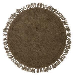 Hnědý vlněný kulatý koberec ø 110 cm Lenea - Bloomingville