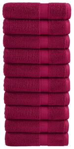 Premium sprchové ručníky SOLUND 10 ks Bordeaux 70x140 cm 600 gsm 137214