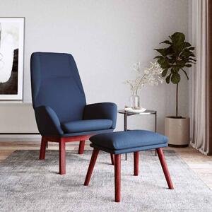 Relaxační křeslo s podnožkou modré textil 3097875