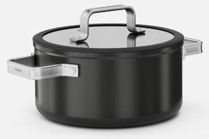 Fabini Hrnec Meda 5.0 Standard, ø 20 cm (2,6 l) - Nepřilnavý hrnec s keramickým povrchem s poklicí, černý