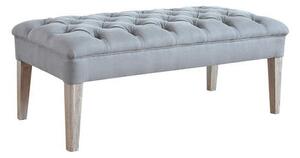 Podnožka Venice DT27 Barva nohou: Gris, Sametové čalounění: Onyx, Přírodní látka: Iceblue