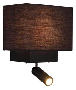 Zambelis H59 - LED Nástěnná lampa LED/3W + 1xE27/40W/230V černá