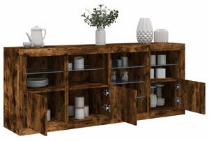 Příborník s LED osvětlením kouřový dub 164 x 37 x 67 cm 3209055