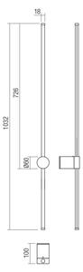 Redo 01-3124 - LED Nástěnné svítidlo TABOO LED/11W/230V mosaz
