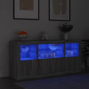Příborník s LED osvětlením šedý sonoma 142,5 x 37 x 67 cm 3209070