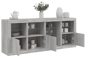 Příborník s LED osvětlením šedý sonoma 164 x 37 x 67 cm 3209056