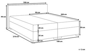Manželská postel Boxspring 180 cm PREMIER (s matracemi) (hnědá). 1007435