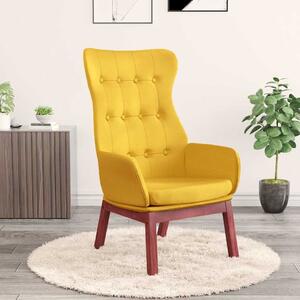 Relaxační křeslo hořčicově žluté textil 341275