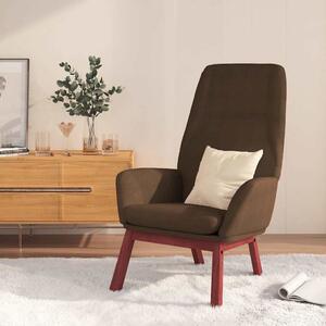 Relaxační křeslo hnědé textil 341386