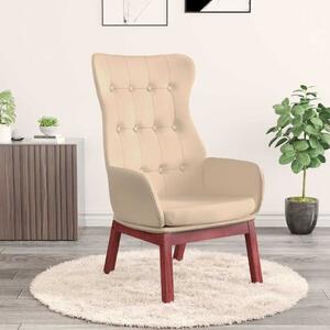 Relaxační židle krémová textil 341270