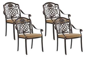 Set 4 ks. zahradních židlí SALIO (plast) (hnědá). 1018791
