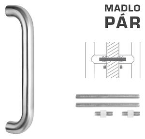 MP MADLO kód K01 Ø 32 mm UN - pár (BN - Broušená nerez), Délka 382 mm350 mmØ 32 mm, MP BN (broušená nerez)