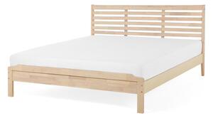 Manželská postel 160 cm CAROC (s roštem) (světlé dřevo). 1007194