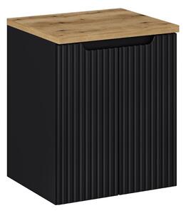 Koupelnová skříňka s deskou NOVA Black D50/3 | 50 cm