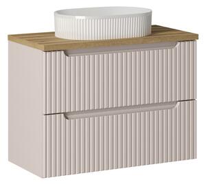 Koupelnová skříňka s umyvadlem a deskou NOVA Cashmere DU80/4 | 80 cm