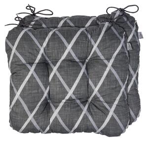 Livarno home Podsedák Valencia/Miami 40 x 43 cm, 2 kusy (kostkovaná, antracitová) (100387071001)