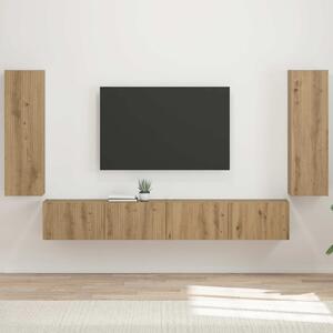 Sada televizního nástěnného kabinetu 4 ks Artisanový dub 3408933